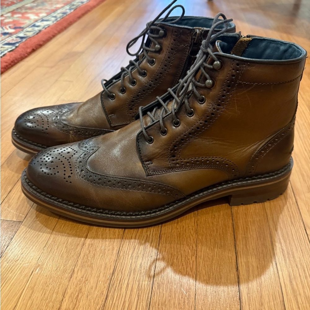 JOHNSTON & MURPHY CONNELLY CHUKKA OXFORD BOOT 10.5 BROWN